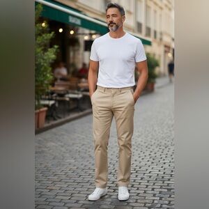 Black Brown 1826 Men's Khaki Chinos